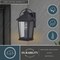 Vaxcel Lexington 1 Light Dusk to Dawn Black Outdoor Wall Lantern Clear Glass T0540 - alternate 4